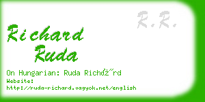 richard ruda business card